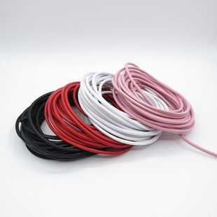 3毫米粗羊皮车缝绳子红黑色包芯绳免年手工编织结实耐磨皮绳DIY