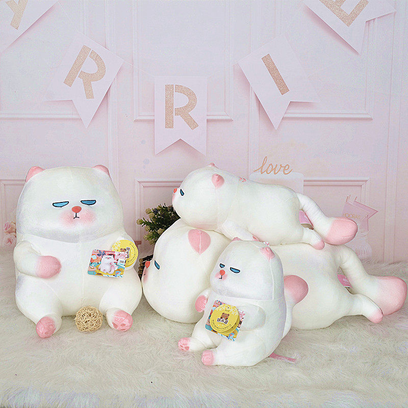 vivicat懒猫毛绒玩具微微猫公仔布娃娃玩偶软睡觉抱枕生日礼物女