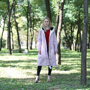派克皮草外套女 中长款内胆貂皮可拆卸尼克服水貂连帽毛领冬装