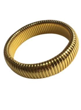 【K社制造】极简宽窄版弹力圆环手镯叠戴中古款vintage质感手环女