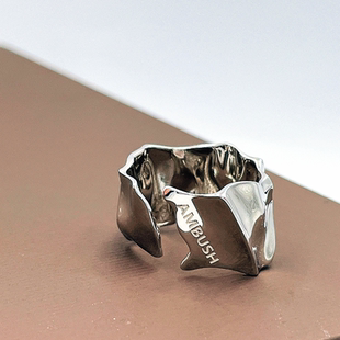 小众银饰高级感 潮牌刻字925银小众设计戒指男纯银个性 K社制造