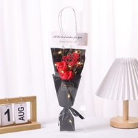 2 розы [красный] свет+сумка