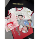 T恤 撞色拼接卡通显瘦女士短袖 031121 「撞色呗呗减龄T」韩系