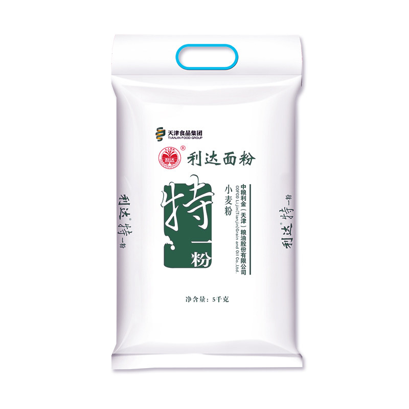 利达特一粉小麦面粉5kg家用饺子面条包子通用中筋面粉10斤装