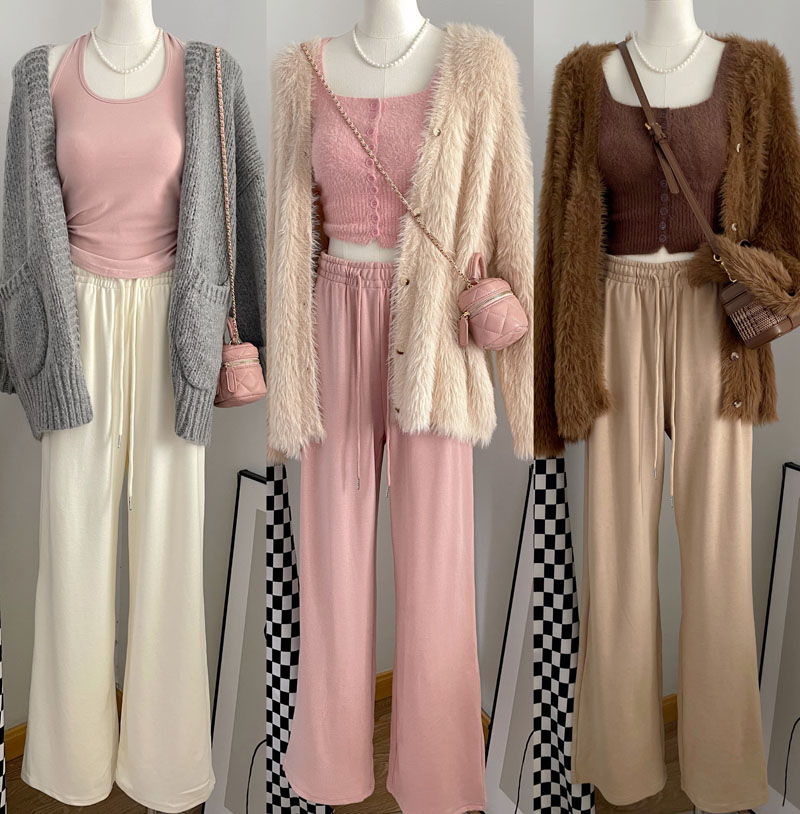 高腰韩版显瘦长裤拖地裤保暖