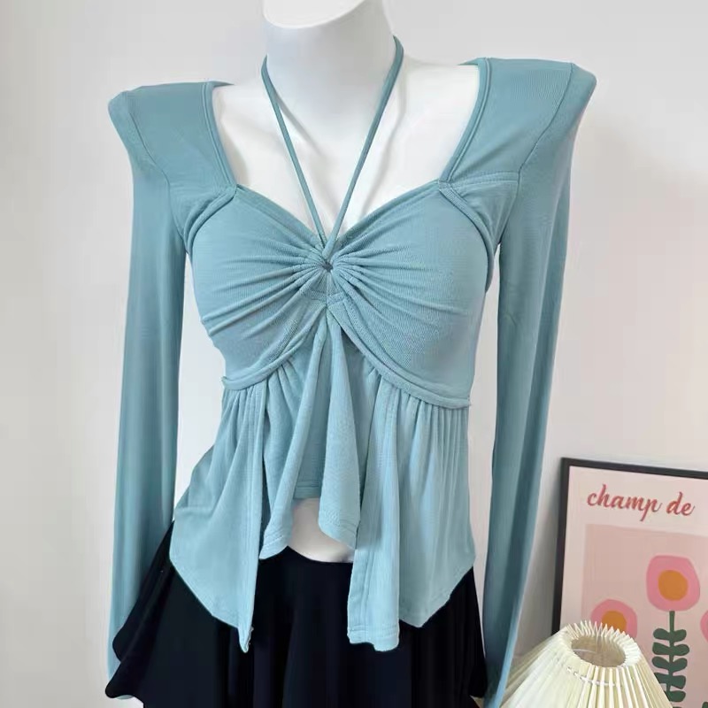 长袖纯欲薄款弹力棉女款