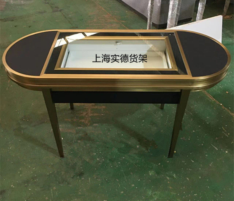 高档奢侈品洽谈桌珠宝柜玻璃展示柜钻石看货桌会客操作台黄金展柜