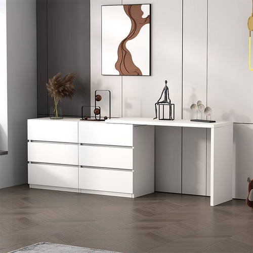 嗨佩小匠卧室斗柜梳妆台一体超薄主卧极窄床尾六斗柜30cm超薄(暖