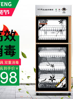 在丰餐具消毒柜家用立式商用不锈钢厨房台式碗筷柜在丰双门饭店消