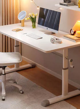 卓博电脑桌升降书桌学习桌写字桌BZ07白色100*60cm