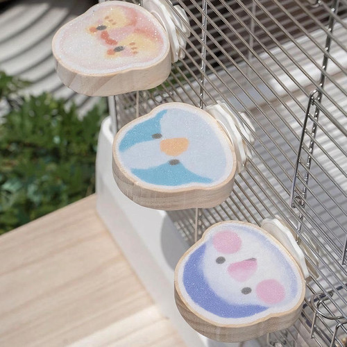 8玖-鹦鹉磨爪站台跳台站杆磨砂小鸟磨嘴实木啃咬发泄玩具休息平台