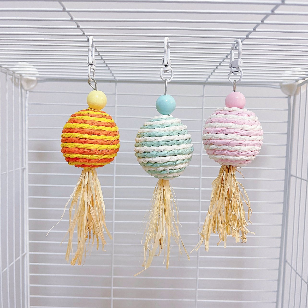 8玖原创-3串拉菲草绳灯笼鹦鹉啃咬草玩具宠物鸟用品磨嘴牡丹玄凤,宠物/宠物食品及用品,鸟玩具,淘宝优惠券,粉丝福利购,淘宝优惠卷