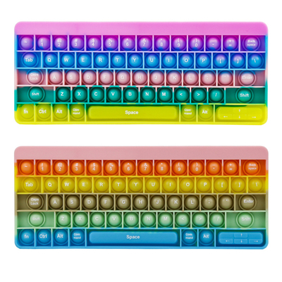 child Silicone keyboard fidget toy clicker 26键解压键盘玩具