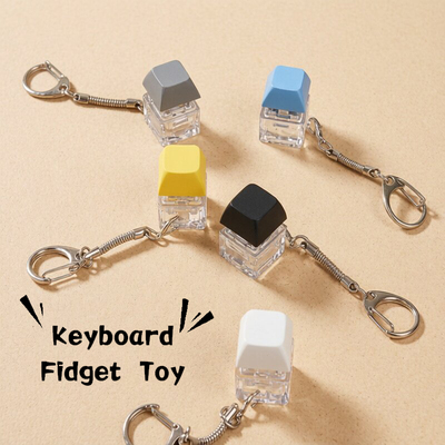 clicker keychain stress relief toys keyboard fidget解压按键