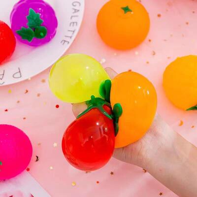 Water ball pinching and playing fruit Rubbing fidget toy解压
