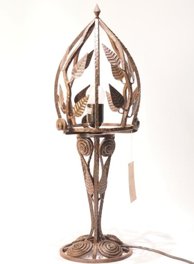 西洋古董老物件孤品铁艺台灯装饰灯具阅读灯怀旧老物件欧式道具