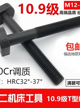 40Cr加硬10.9级T型螺丝冲床铣床螺杆螺栓T形模具压板螺丝M12-M24