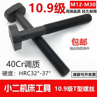 40Cr加硬10.9级T型螺丝冲床铣床螺杆螺栓T形模具压板螺丝M12 M24