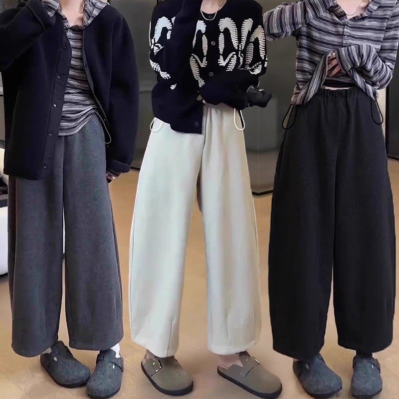 孕妇毛呢弯刀裤女冬加绒抽绳松紧腰无托腹宽松显瘦小个子阔腿裤子,孕妇装/孕产妇用品/营养,孕妇休闲裤,淘宝优惠券,粉丝福利购,淘宝优惠卷