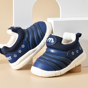 毛毛虫童鞋男秋冬季学步鞋0一1-3岁幼儿软底机能婴儿鞋女宝宝鞋子