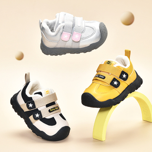 学步鞋男宝宝0-1-3岁2秋冬婴幼儿鞋子女童鞋软底机能加绒加厚棉鞋