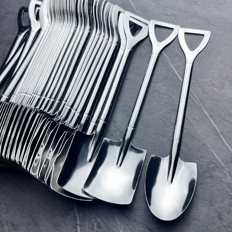 创意铁锹勺子吃西瓜专用勺不锈钢铁铲复古勺网红甜品勺蛋糕勺批发,餐饮具,西餐勺,淘宝优惠券,粉丝福利购,淘宝优惠卷