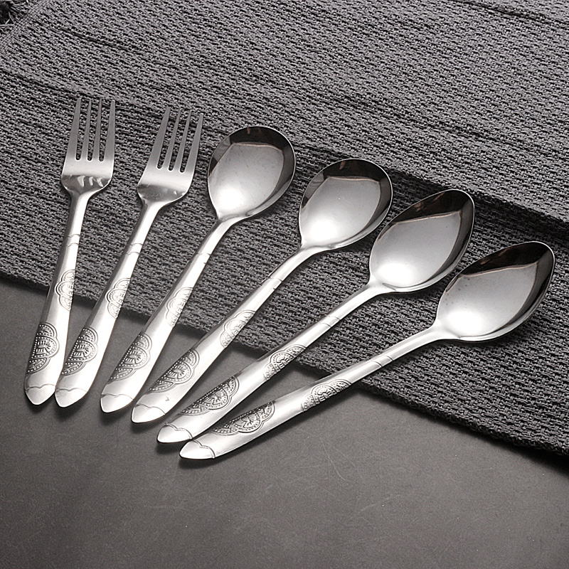 加厚长柄汤勺不锈钢勺子成人餐具