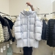 hello家2025韩国冬新款 羽绒服女中长款 90白鸭绒泡芙连帽加厚外套