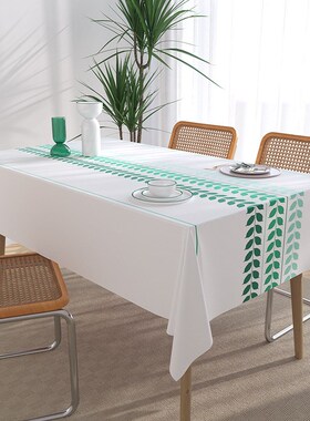 白色高级感桌布加厚雪尼尔茶几桌布简约渐变餐桌装饰盖布圆形台布