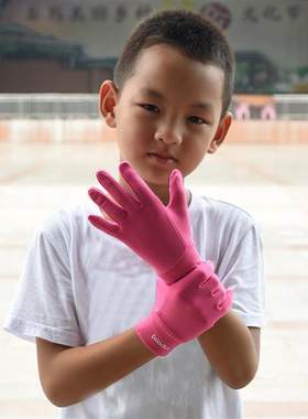新款4-12岁儿童跑步手套 小孩自行车骑行手套中大童户外运动手套