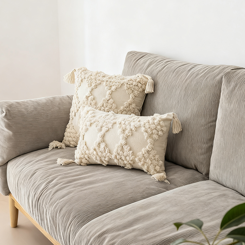 北欧ins风刺绣沙发抱枕套
