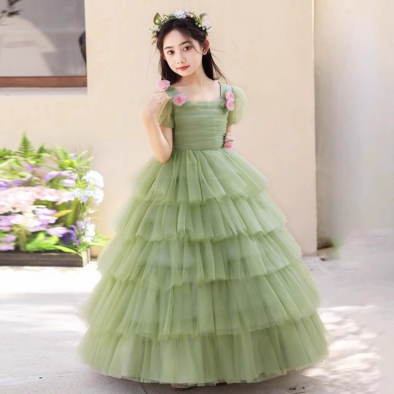 出租花童生日公主儿童钢琴演出服图片