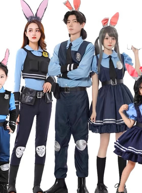 出租兔子警官日系朱迪cos服长裤套装兔子服cosplay女装疯狂动物城