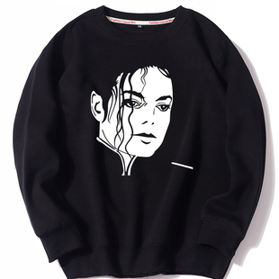 男女秋冬装 迈克尔杰克逊MJ卫衣 圆领卫衣 jackson 加绒 michael