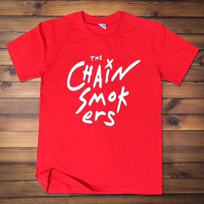 烟鬼组合周边衣服The Chainsmokers摇滚青年学生T恤男女短袖潮