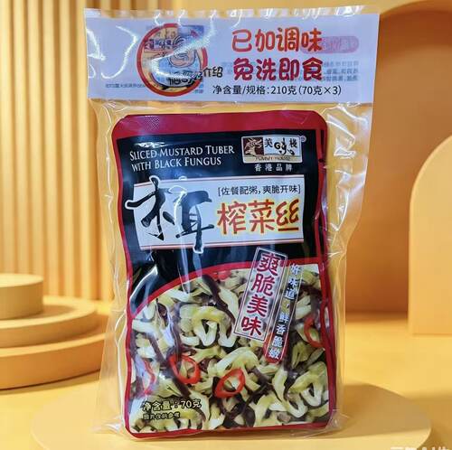 香港品牌美味栈木耳榨菜丝210g