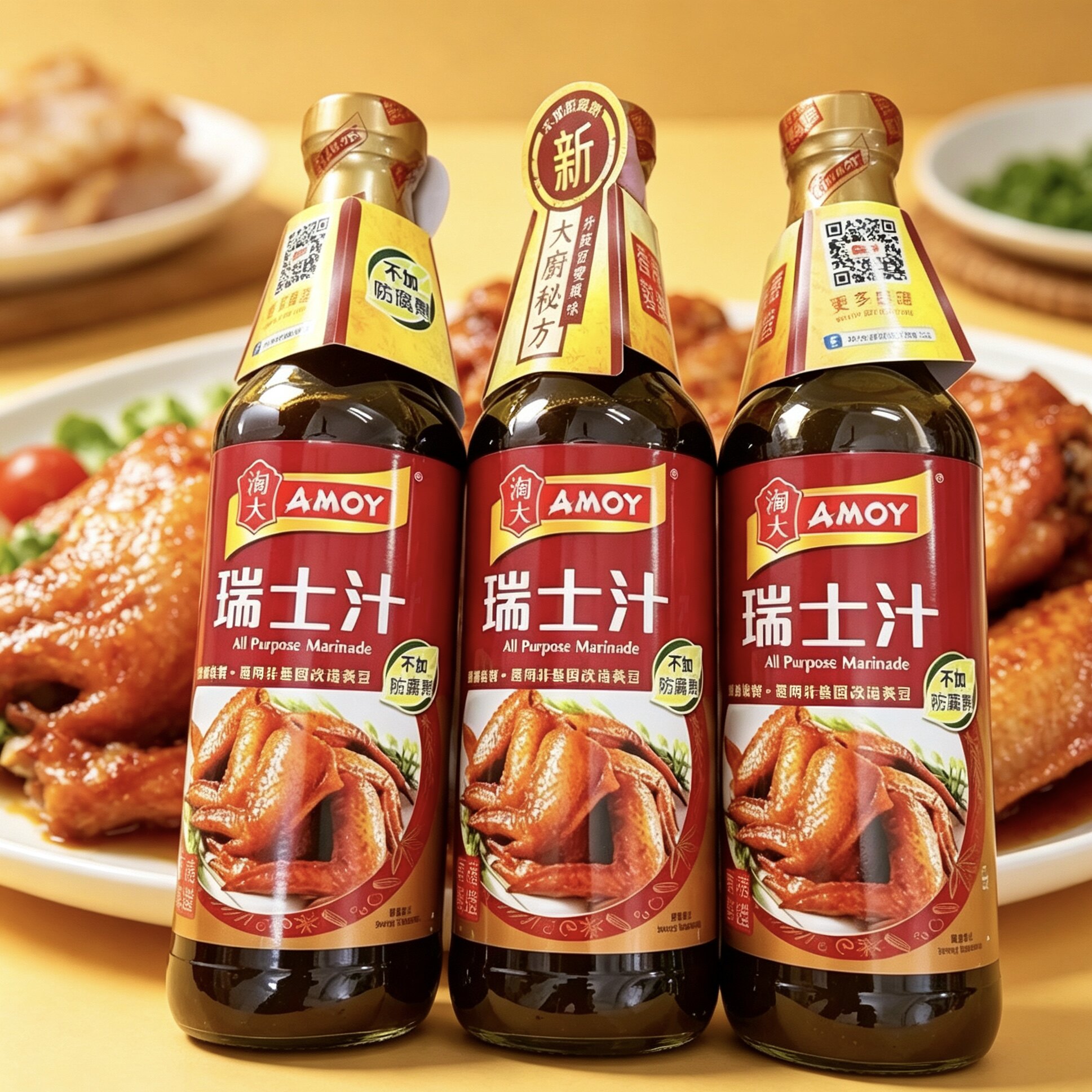 香港淘大瑞士汁450mlX3瓶港式风味食材港式鸡翅汁卤味调料汁