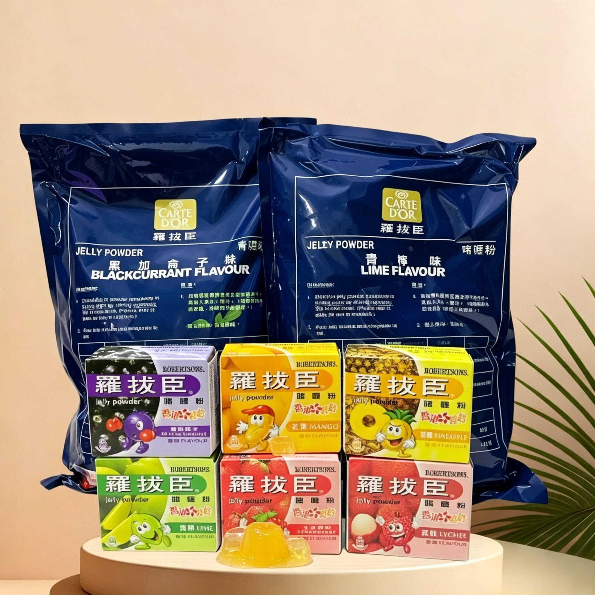 香港进口罗拔臣啫喱粉80g芒果菠萝荔枝味纯鱼胶粉自制果冻布丁粉