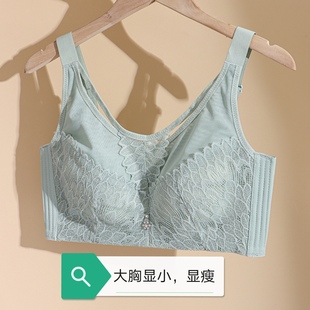内衣全罩杯防下垂聚拢 文胸薄款 无钢圈抹胸式 大胸显小调整型大码