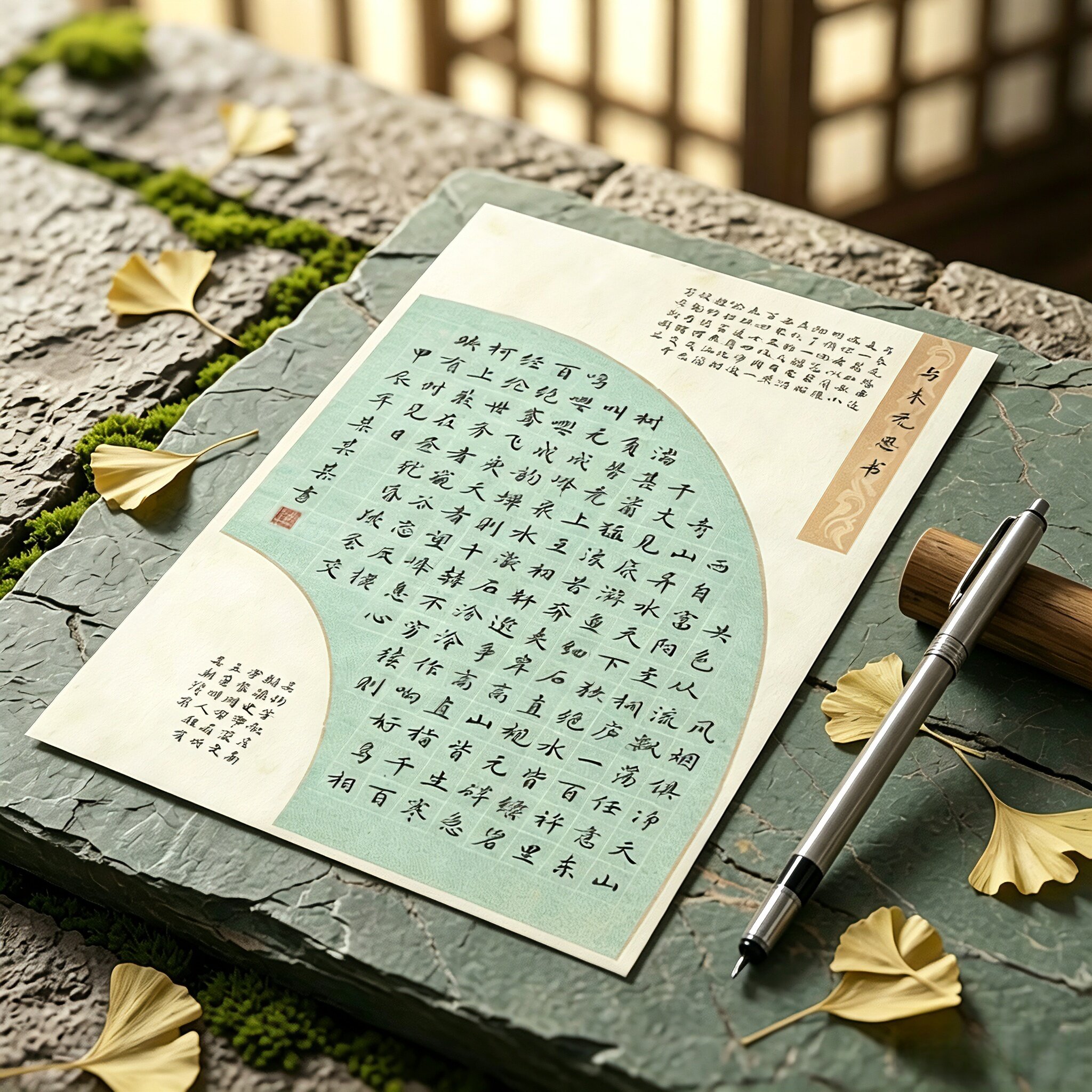 A4硬笔书法作品纸字帖古风护眼方格练习写字比赛硬笔书法学生用纸