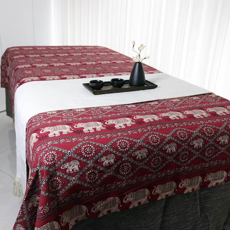 泰式床单床盖美容院按摩床单床旗SPA按摩床单泰式按摩垫床单包邮