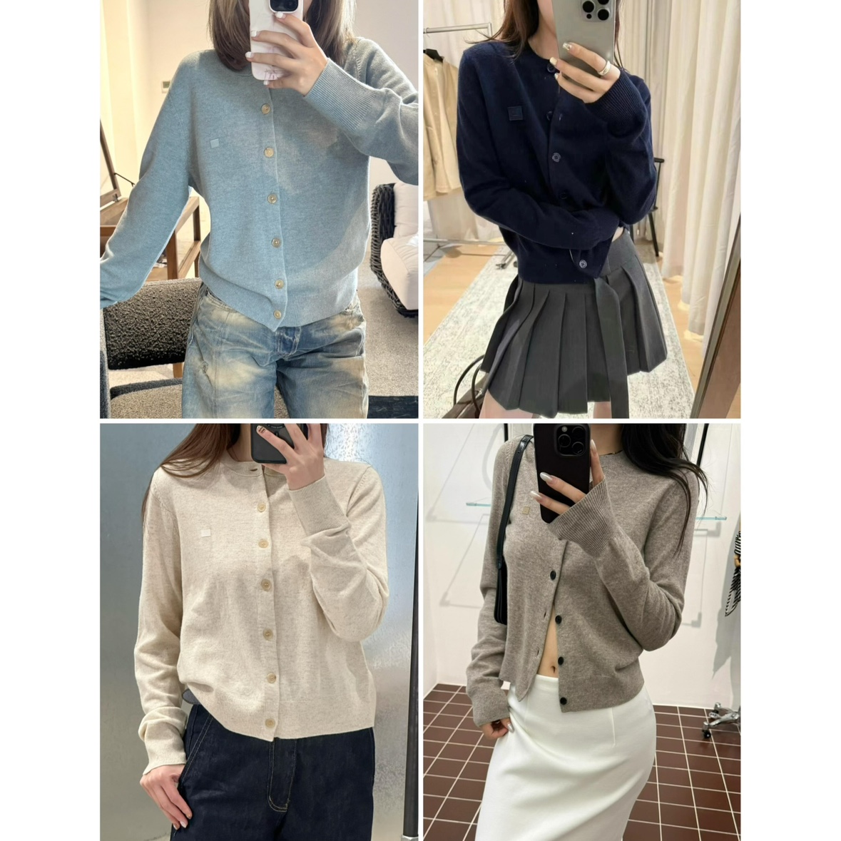 ACN1新款笑脸徽标圆领针织衫