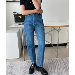 高腰窄脚女士长裤 烟管直筒牛仔裤 大王早秋新款 清仓不退换