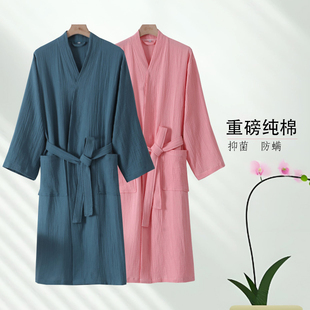 睡袍女款春秋季四季通用浴袍家居服纯棉睡衣情侣款2026新款高级感