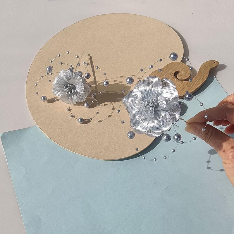 古风U簪花舞蹈盘发新娘头饰u钗子