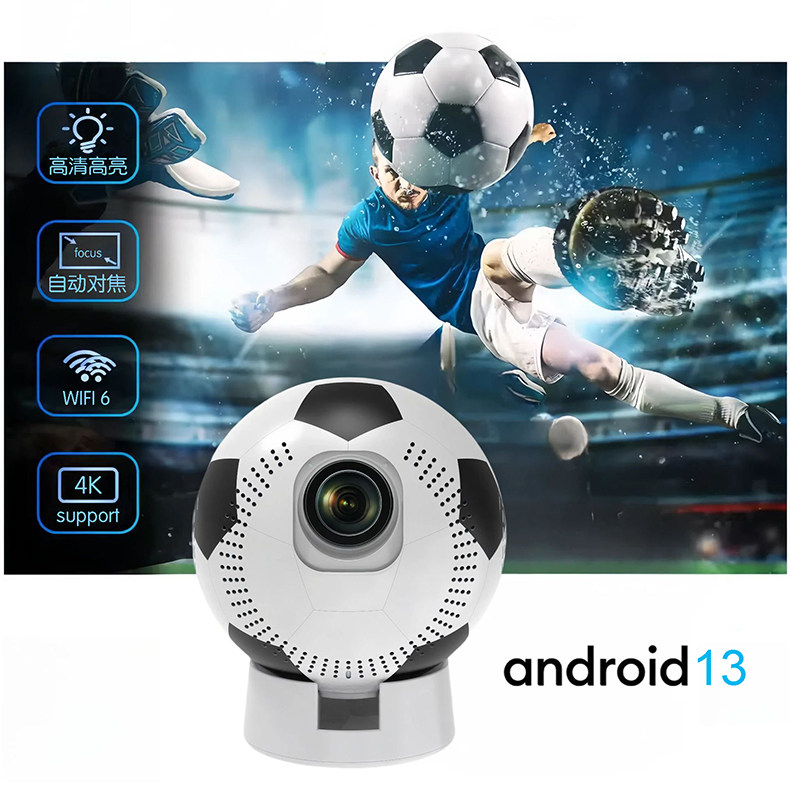 2025新海外用迷你家用投影机高清4K影院可连安卓苹果手机投影仪电动对焦白墙直投国际版WiFi智能投影电视手提