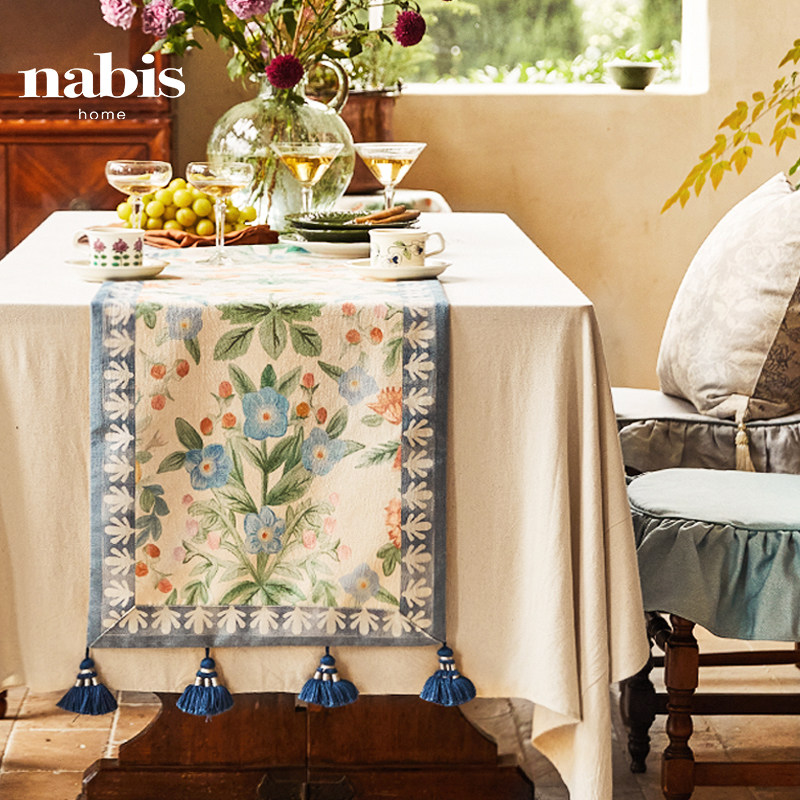 蜡笔派美式田园复古桌旗