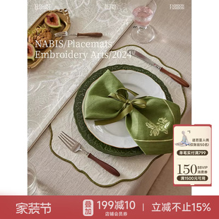 垫布纯色家用隔热中式 蜡笔派餐垫餐巾法式 橱柜盘垫A 孤品4折