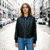 百搭显瘦休闲皮衣女短款 时尚 机车服外套上衣905 新款 2026春季