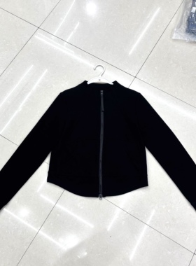 35.5天丝35.3棉21.5锦纶7.5氨纶 短款拉链运动外套90399